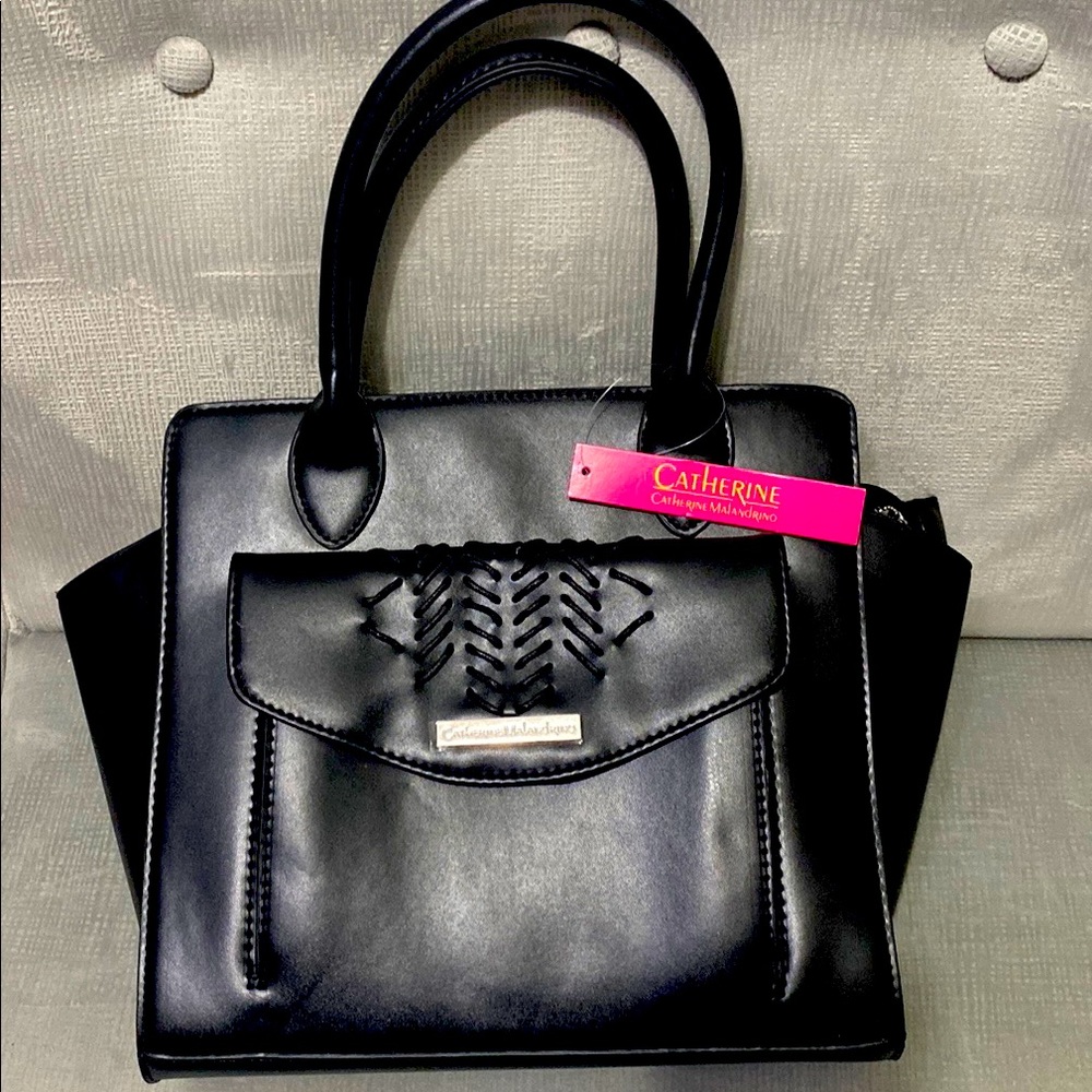 CATHERINE Malandrino Black Satchel